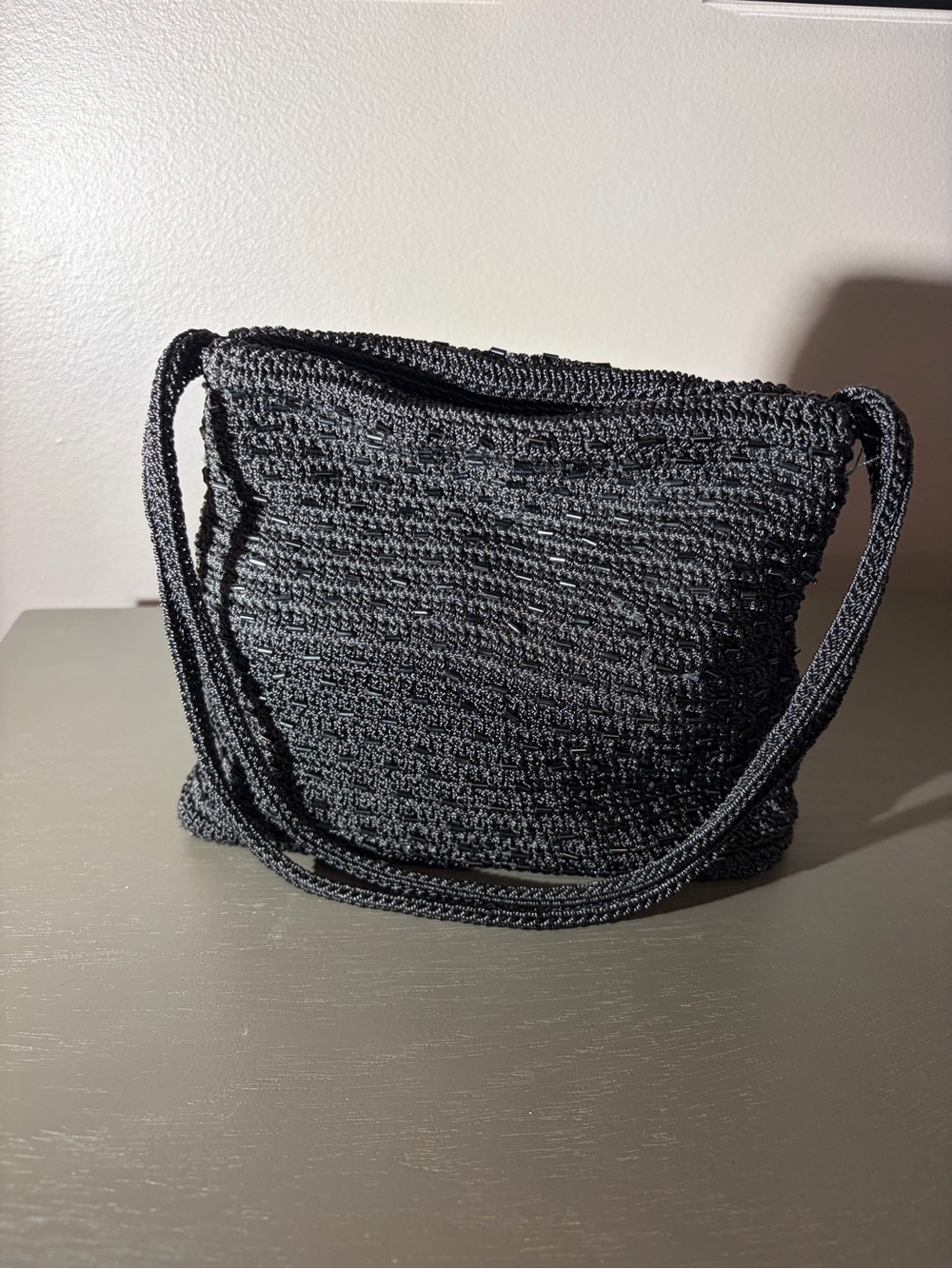 The Sak Black Woven Crossbody Bag